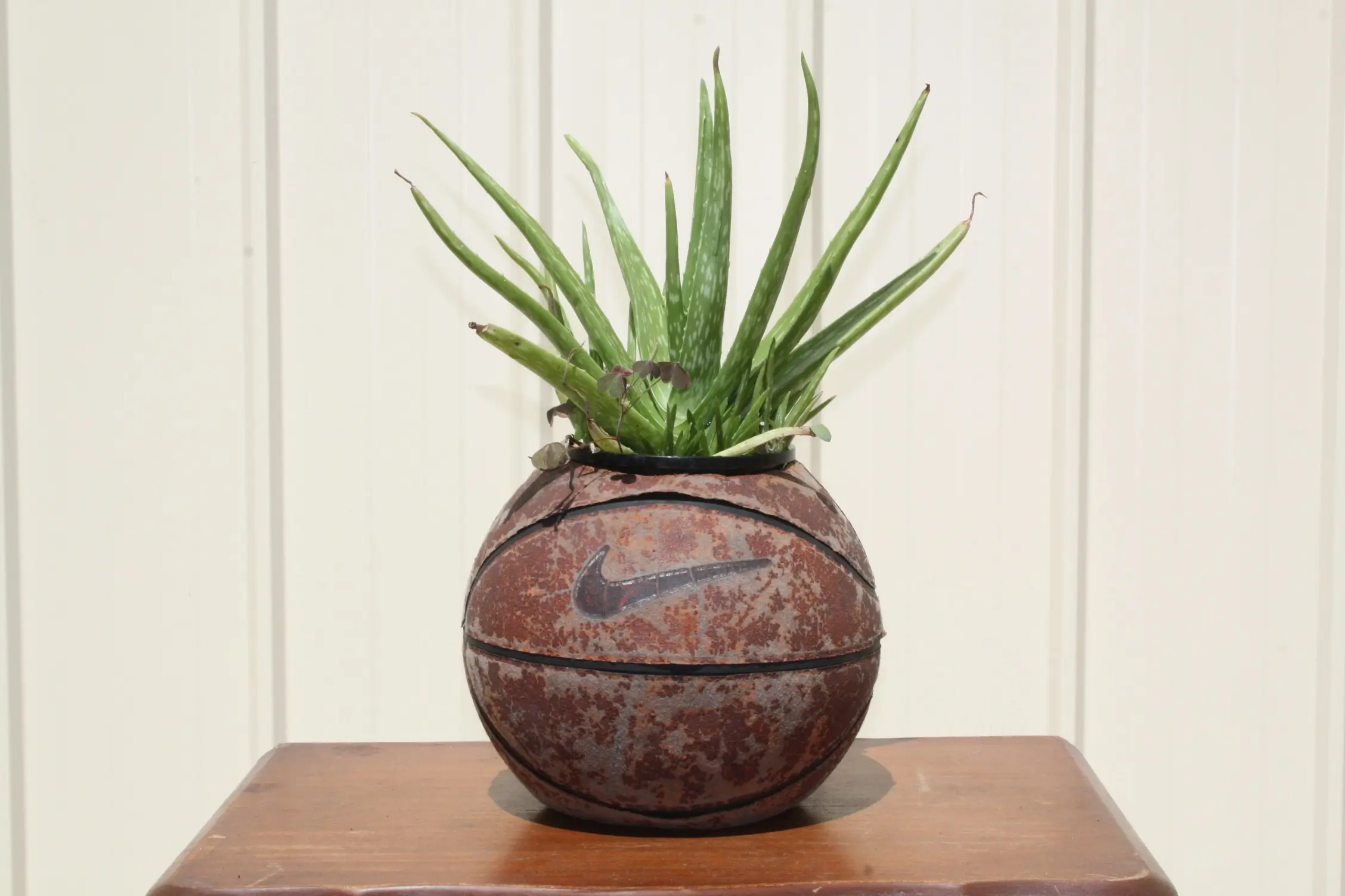 Old Nike ball recycled into sustainable planter